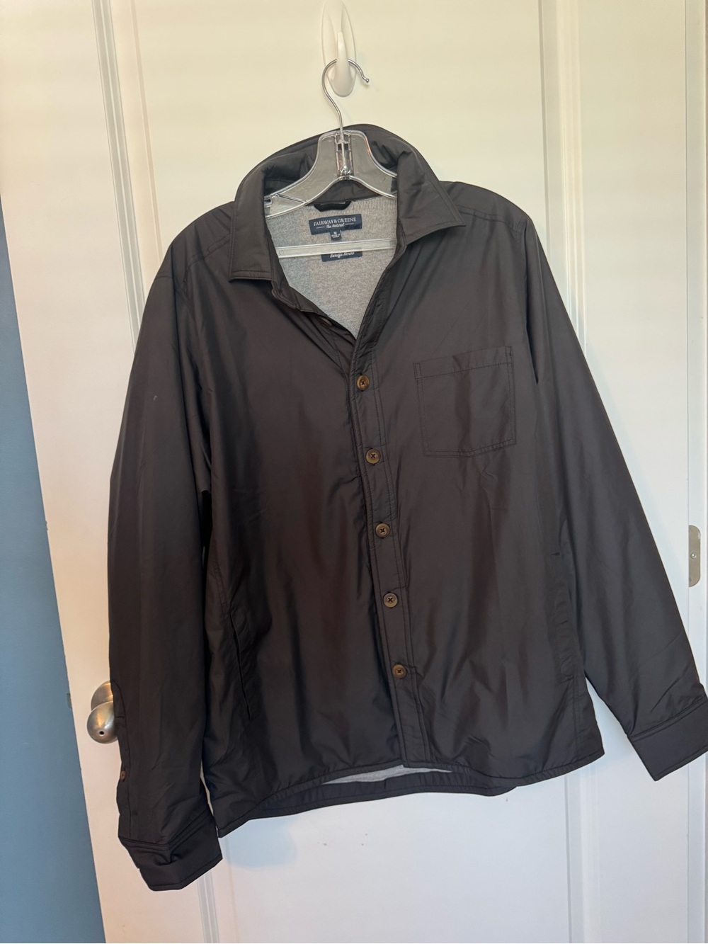 Fairway & Greene Men's Black Lightweight Shirt Jacket